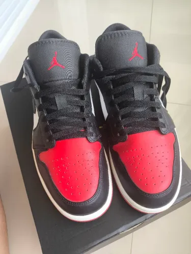 Tênis air Jordan 1 low "bred toe 2.0" Tam. 43