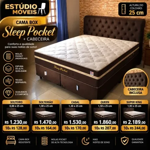 Cama Box com cabeceira 