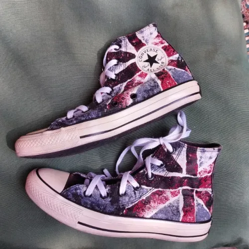 Tênis Converse All Star Chuck Taylor cano alto bandeira do Reino Unido 37/38