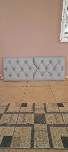 Cabeceira almofadada para cama de 1,38 casal cor cinza!