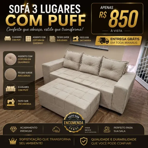 Sofá 3 lugares direto da fábrica promoção 850$ 