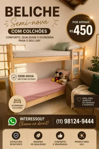 Beliche com colchões
