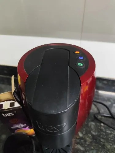 Cafeteira espresso 3 corações lov vermelha