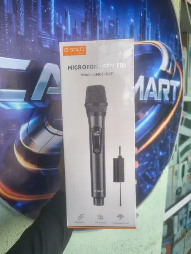 Microfone sem fio recarregável 
