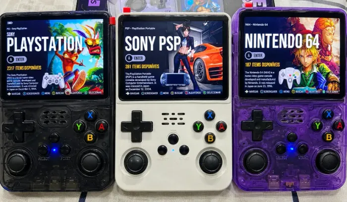 Video Game Portátil R36S [64GB] +10000 Jogos Retrô até PS1, 3,5", A Pronta Entrega!!