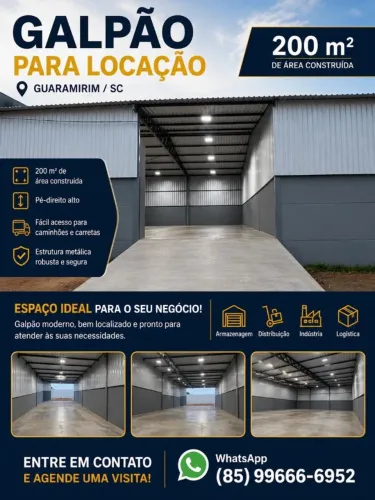 Galpão para locação 200 m2
