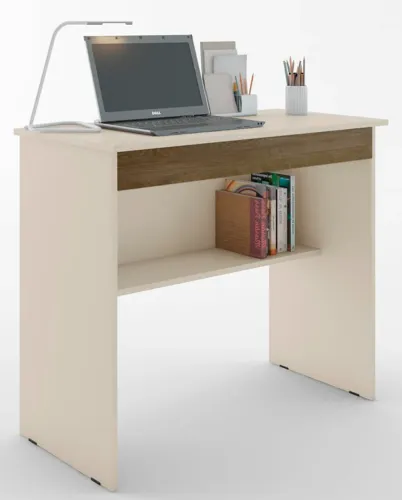 Escrivaninha Mesa para Computador 1 Gaveta Quarto Estudo Escritório Home Office (OFF WHITE