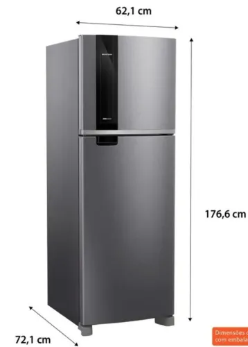 Geladeira Brastemp BRM46MK Frost Free 385 Litros Duplex Inox