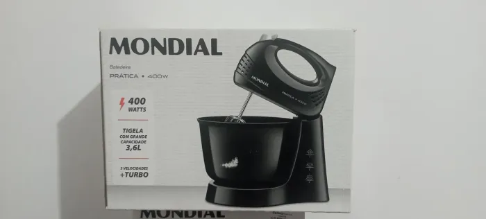 Batedeira Mondial 400W Nova na Caixa - Tigela 3,6L