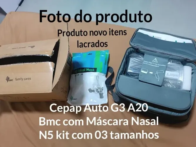 CEPAP AUDIO G3A20 BMC COM MASCARA NASAL N5 KIT COOM 03 TAMANHOS