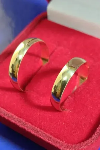 Alianças Casamento 7 Gramas 7 mm Ouro 18 Kilates Maciço