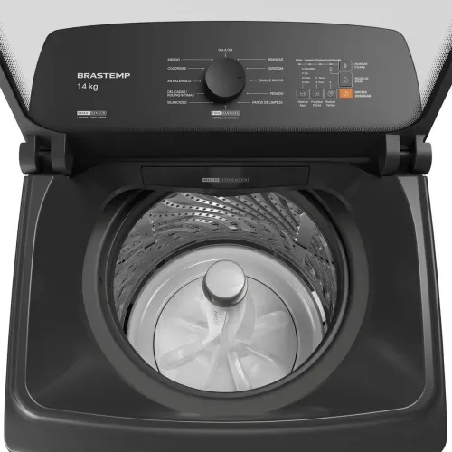 Máquina de Lavar Cinza Platinum Brastemp 14kg com Smart Sensor