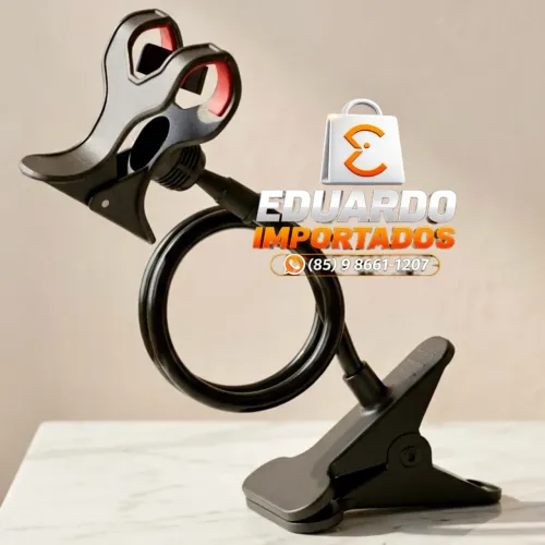 Suporte Articulado Flexível de Celular com Garra / Presilha