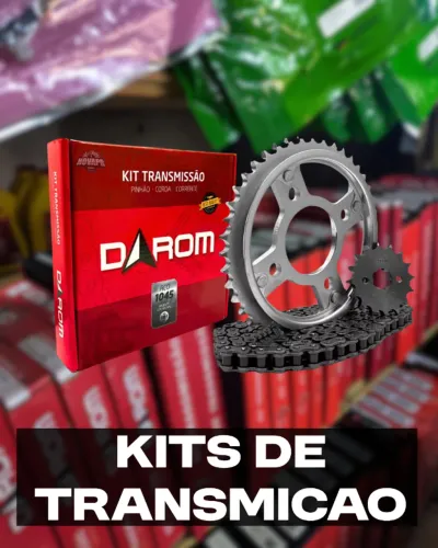 KITS DE TRANSMISSAO PARA HONDA CG TITAN FAN BROS, YAMAHA YBR ETC... (A PARTIR DE R$65,00)