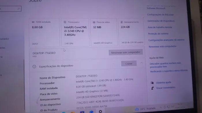 GABINETE MONTADO. SOMENTE GABINETE NAO VEM MONITOR E PERIFERICOS