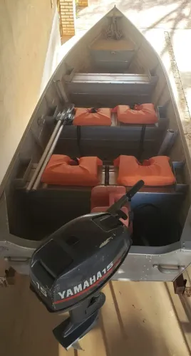 Barco LeveFort Motor Yamaha 15Hp Carretinha Âncora Remo e Colete