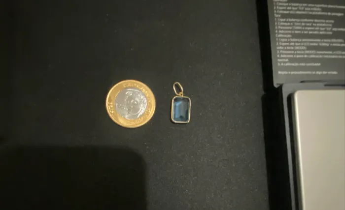 Pingente topázio + ouro 18k