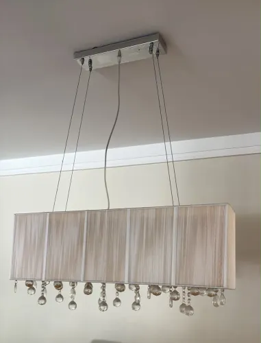 Lustre sala retangular 