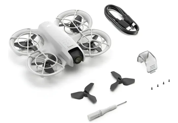 Drone DJI neo 1 4k ultra leve com IA cinza (sem controle) apenas drone com 1 bateria 