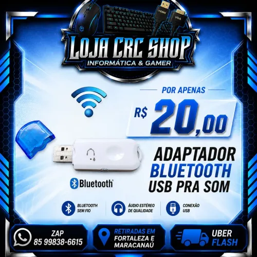 Adaptador Bluetooth USB pra Som