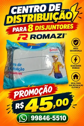 CENTRO DISTRIBUIÇÃO EMBUTIR P/ 8 DINJUNTORES