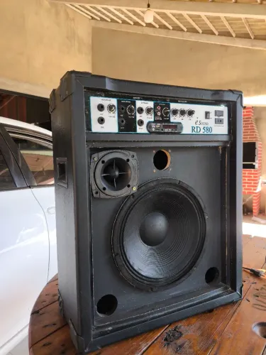 E. Sound Caixa De Som Amplificada Blue Mic Guitar Teclado 12 Pol 100w Cor Preto 110v/220v