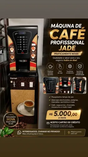 Máquina de Café Profissional JADE - Praticamente Nova!