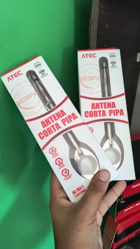 Antena corta pipa cromada