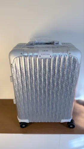 Mala de Cabine Rimowa e Dior Cinza Oblique Italiana