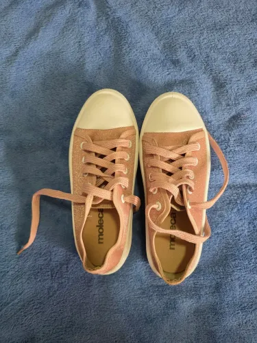Tênis Moleca original rosa com glitter Tamanho 33