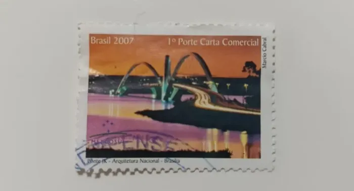 Selo postal - Ponte JK - Brasília