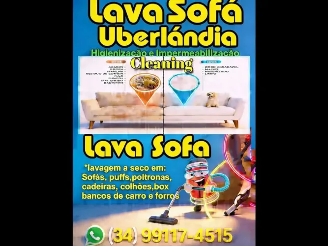 Lava sofá Uberlândia Cleaning e impermeabilizaçao.