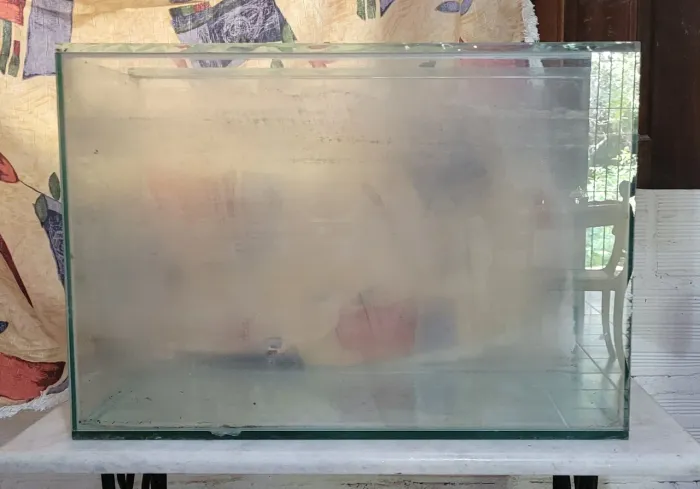 Vendo aquário usado medindo 60x30x40, em perfeito estado de uso. 