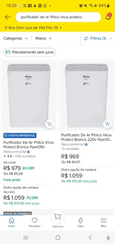 Purificador de ar fhilco vírus protecs