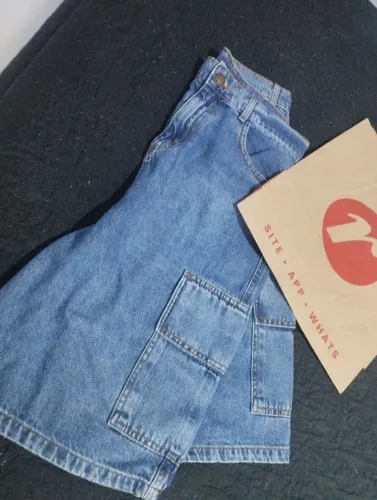 Short jeans azul 