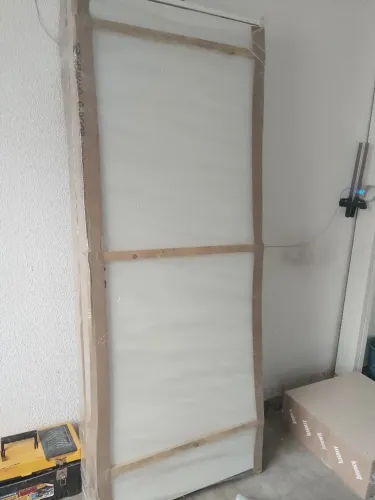 Porta 70 branca completa draywall 