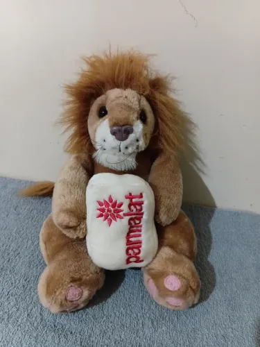 Pelúcia Leão Parmalat Original - Coleção Mamíferos Anos 90