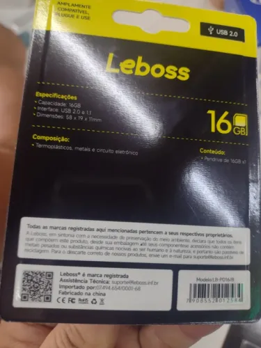 ? PEN DRIVE LEBOSS 16GB - O DOBRO DE ESPAÇO PARA SEUS ARQUIVOS! ?