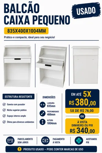 BALCÃO CAIXA PEQUENO 835X400X1004MM