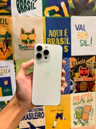Seminovo - iPhone 15 Pro Max 256GB Titânio Branco 83% - Retirada Loja Savassi