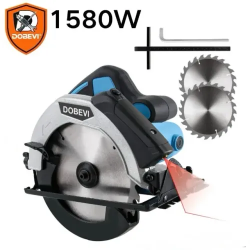 Serra Circular Profissional 1580W Dobevi com 2 Discos de corte Com Guia Laser - 220V