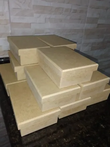 Kit com 13 caixa tampa sapato em mdf 15x10x5