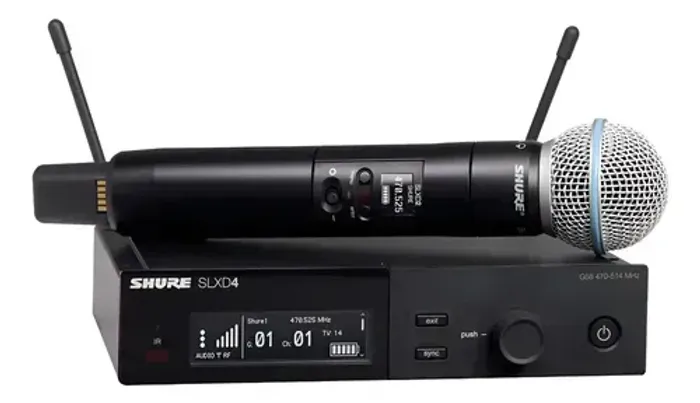 Sistema De Microfone Sem Fio Shure Slxd24/b58 Com Beta 58a