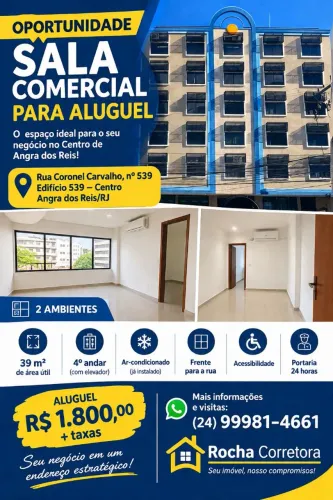 Sala comercial no centro de Angra dos Reis