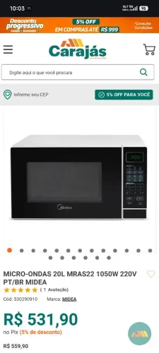 MICRO ONDAS 20L Midea