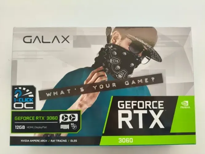 Placa de Vídeo Galax RTX 3060 12GB 1-Click OC