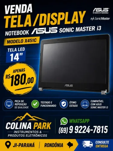 Tela/display Notebook Asus Sonicmaster i3 ( asus x451c)