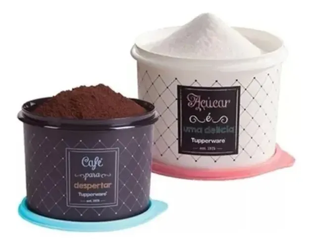 Tupperware Kit de Mantimento Bistrô Café + Açúcar