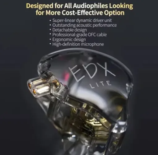 Fone KZ EDX Lite Hi-Fi - Novo e Lacrado