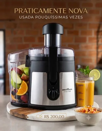Centrífuga de Sucos Britânia 1000W - Praticamente Nova!